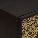 vidaXL Cabinet de salle de bain avec stockage Noir 38 x 33 x 58 cm