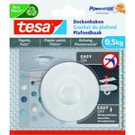 Crochet Fixation Plafond Adhésif Powerstrips Papier Peint et Plâtre 0 5 kg x 6 TESA