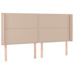 vidaXL Tête de lit avec oreilles Cappuccino 183x16x118/128 cm