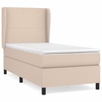 vidaXL Sommier à lattes de lit avec matelas Cappuccino 90x190 cm