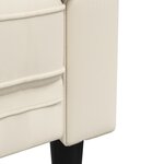 vidaXL Ensemble de canapés 3 Pièces crème tissu