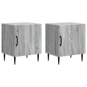 vidaXL Cabinet de chevet 2 pc Sonoma gris 43 x 34 5 x 50 cm