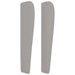vidaXL Tête de lit avec oreilles Gris clair 183x23x118/128 cm Tissu