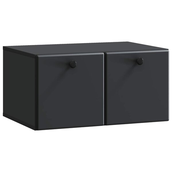 vidaXL Meuble TV mural 59 5 x 41 x 30 cm Noir Bois d'ingénierie