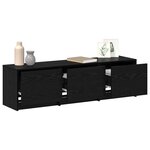 vidaXL Meuble TV Chêne noir 140 x 34 x 40 cm Bois d'ingénierie