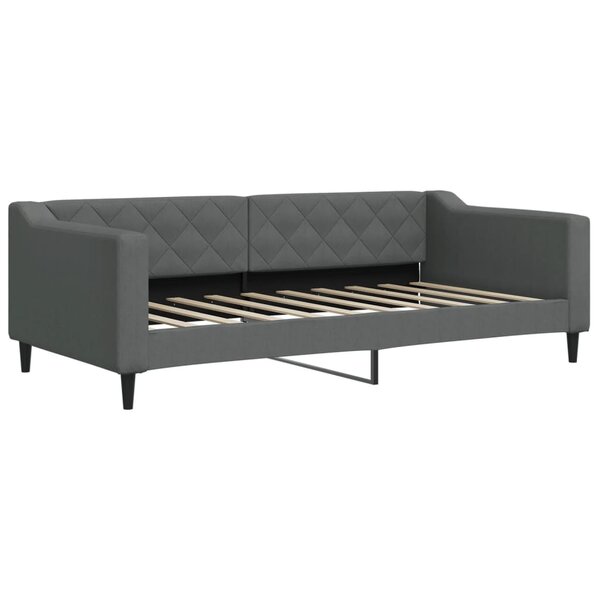 vidaXL Lit de repos sans matelas gris foncé 90x190 cm tissu