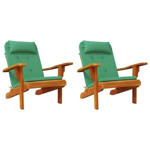 vidaXL Coussins de chaise 2 pc Tissu Oxford Vert 58 x 77 x 4 5 cm