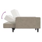 vidaXL Canapé-lit à 2 places gris clair velours