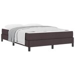 vidaXL Lit à ressorts avec matelas Marron foncé 160 x 200 cm tissu