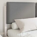 vidaXL Cadre de lit avec tête de lit rembourrée Gris clair
