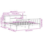 vidaXL Lit bibliothèque sans matelas 180x200 cm bois massif de pin