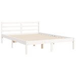 vidaXL Cadre de lit sans matelas blanc 120x200 cm bois massif