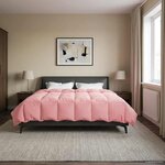 vidaXL Duvet d'été simple Matelassé Rose 240 x 260 cm Microfibre