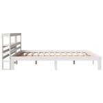 vidaXL Cadre de lit et tête de lit blanc 180x200 cm bois de pin massif