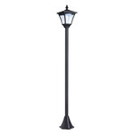 Luminaire extérieur solaire lampadaire lanterne classique LED 10 Lm dim. 15L x 15l x 120H cm noir