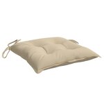 vidaXL Coussins de chaise lot de 6 beige 50x50x7 cm tissu oxford