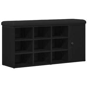 vidaXL Banc de rangement Chêne noir 102 x 32 x 50 cm Bois d'ingénierie