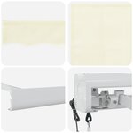 vidaXL Auvent Rétractable Automatique Crème 500x300 cm