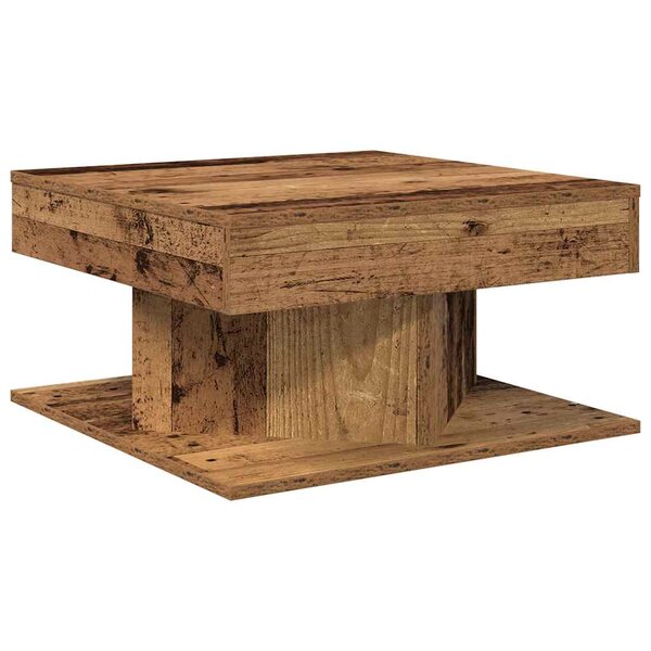 vidaXL Table basse vieux bois 55x55x30 cm bois d'ingénierie
