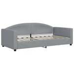 vidaXL Lit de jour avec gigogne et matelas gris clair 90x190 cm tissu
