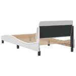 vidaXL Cadre de lit Dover blanc 100x200 cm similicuir