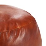 vidaXL Pouf 60 x 30 cm Brun roux Cuir véritable de chèvre