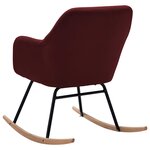 vidaXL Chaise à bascule Rouge bordeaux Tissu