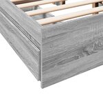 vidaXL Cadre de lit et tiroirs sonoma gris 120x190 cm bois ingénierie