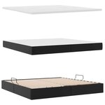vidaXL Lit avec rangement et matelas avec matelas Noir 200 x 200 cm