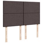 VidaXL Cadre de lit ottoman avec matelas marron foncé 140x190 cm tissu