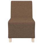 vidaXL Unité de Sofa Modulaire Sans Accoudoirs 2 Pièces Marron