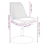 vidaXL Chaises à manger pivotantes lot de 4 Rose Velours