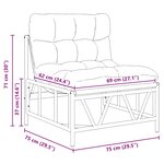 vidaXL Chaise de jardin 2 Pièces Gris clair 75 x 75 x 71 cm Acier