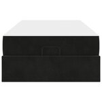 vidaXL Cadre de lit avec matelas avec matelas 2 Pièces Noir Velours