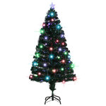 vidaXL Arbre de Noël pré-éclairé avec support et LED 150 cm fibre optique