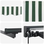 vidaXL Cadre d'auvent Vert et blanc 350 x 250 cm