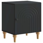 vidaXL Cabinet de chevet 2 pc Noir 43 x 34 5 x 50 cm Bois d'ingénierie
