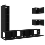 vidaXL Ensemble de meuble TV 6 pièces en chêne noir