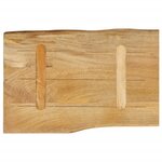 vidaXL Dessus de table 60x40x2 5 cm bord vivant bois massif manguier