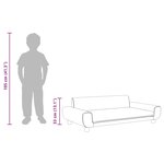 vidaXL Canapé pour enfants noir 100x54x33 cm velours