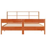 vidaXL Lit bibliothèque sans matelas cire marron 200x200 cm pin massif