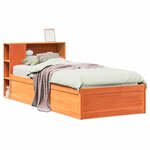 vidaXL Cadre de lit sans matelas cire marron 75x190 cm bois pin massif