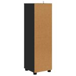 vidaXL Cabinet de salle de bain avec tiroir Noir 30 5 x 30 x 101 cm