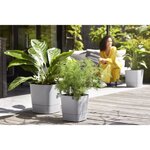 Pot de fleur Carré Greensense Aqua Care Ø 29 5 x hauteur 30 2 cm - 15 L - Vert Jungle