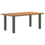vidaXL Table à manger marron clair bois de chêne massif rectangulaire