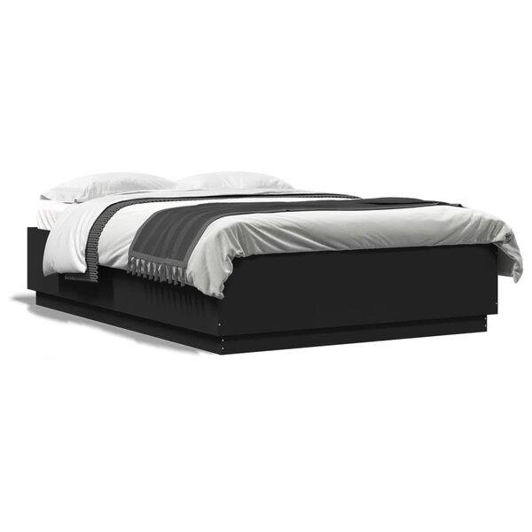 vidaXL Cadre de lit sans matelas noir 160x200 cm