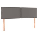 vidaXL Sommier à lattes de lit avec matelas Gris 140x200 cm Similicuir