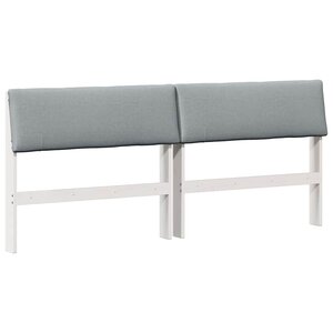 vidaXL Tête de lit capitonnée Gris clair 200 cm Pin massif