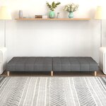 vidaXL Canapé-lit à 2 places gris clair tissu