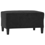 vidaXL Ensemble de canapés 3 Pièces avec coussins Noir Velours
